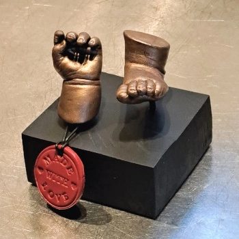 Beeld baby handjes en voetjes handbeelden